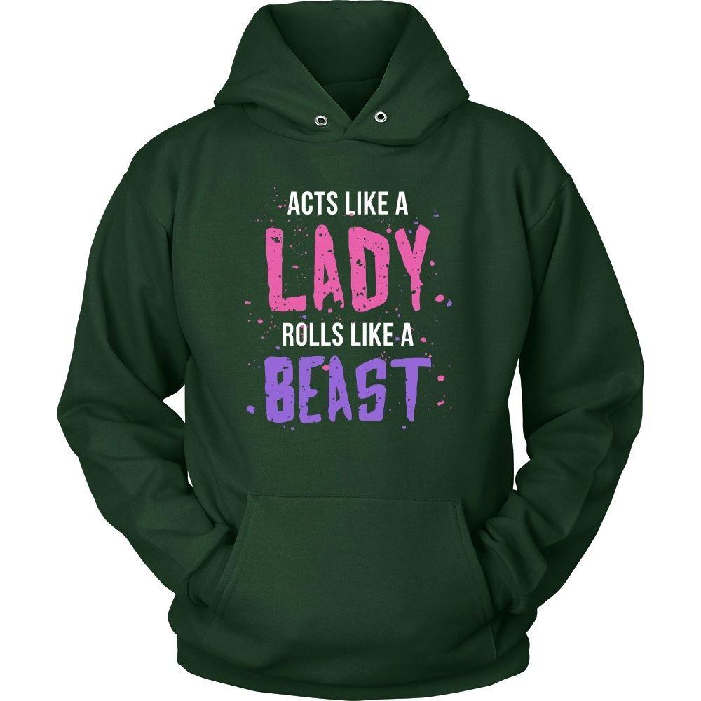 BJJ T Shirt - Jiu Jitsu Acts like a lady Rolls like a beast-T-shirt-Teelime | shirts-hoodies-mugs