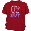 BJJ T Shirt - Jiu Jitsu Acts like a lady Rolls like a beast-T-shirt-Teelime | shirts-hoodies-mugs