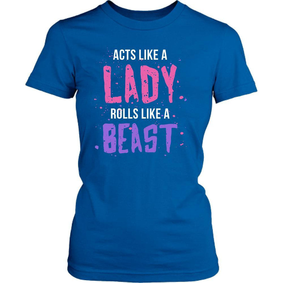 BJJ T Shirt - Jiu Jitsu Acts like a lady Rolls like a beast-T-shirt-Teelime | shirts-hoodies-mugs
