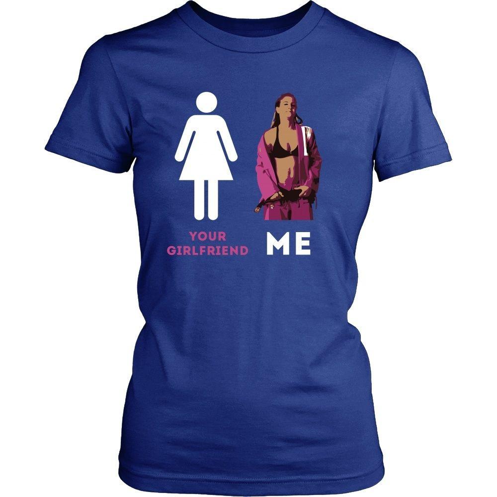 BJJ T Shirt - Jiu Jitsu Your Girlfriend and Me-T-shirt-Teelime | shirts-hoodies-mugs