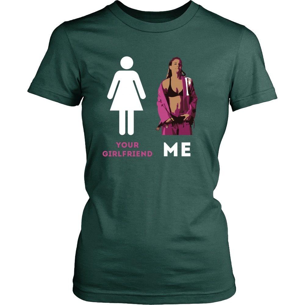 BJJ T Shirt - Jiu Jitsu Your Girlfriend and Me-T-shirt-Teelime | shirts-hoodies-mugs