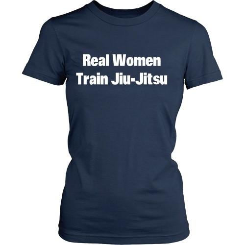 BJJ T Shirt - Real women train jiu jitsu-T-shirt-Teelime | shirts-hoodies-mugs