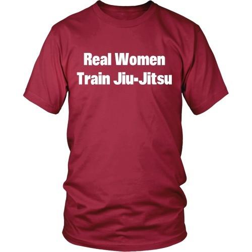 BJJ T Shirt - Real women train jiu jitsu-T-shirt-Teelime | shirts-hoodies-mugs