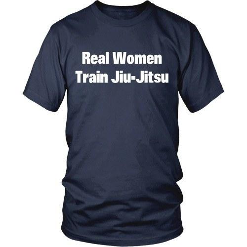 BJJ T Shirt - Real women train jiu jitsu-T-shirt-Teelime | shirts-hoodies-mugs
