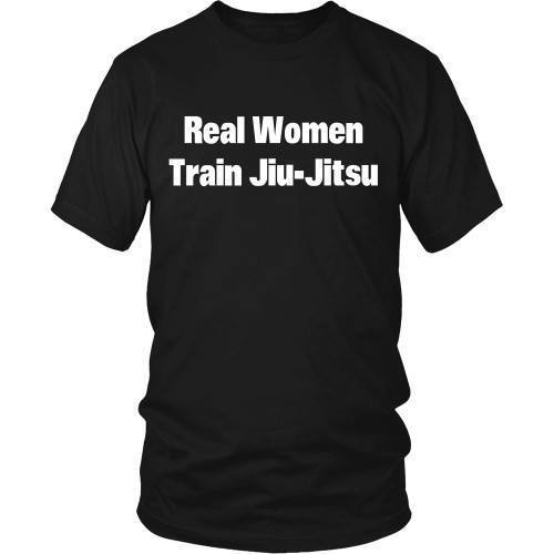 BJJ T Shirt - Real women train jiu jitsu-T-shirt-Teelime | shirts-hoodies-mugs
