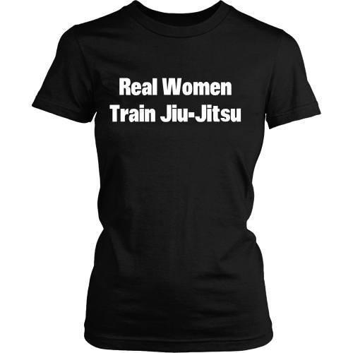 BJJ T Shirt - Real women train jiu jitsu-T-shirt-Teelime | shirts-hoodies-mugs