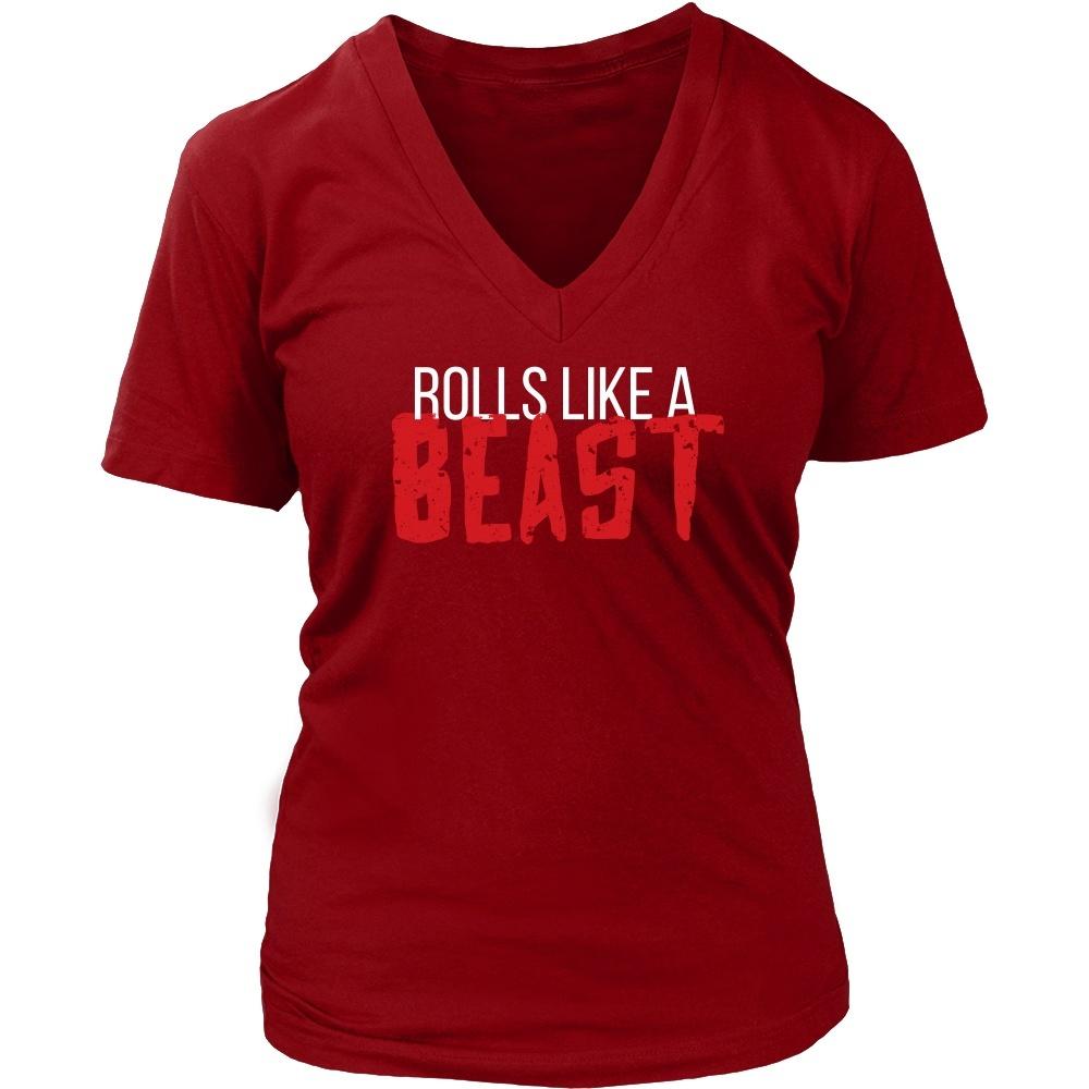 BJJ T Shirt - Rolls like a Beast-T-shirt-Teelime | shirts-hoodies-mugs