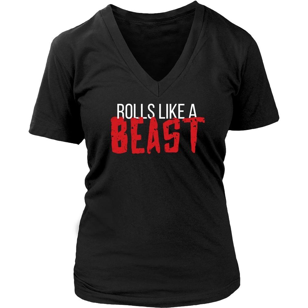 BJJ T Shirt - Rolls like a Beast-T-shirt-Teelime | shirts-hoodies-mugs