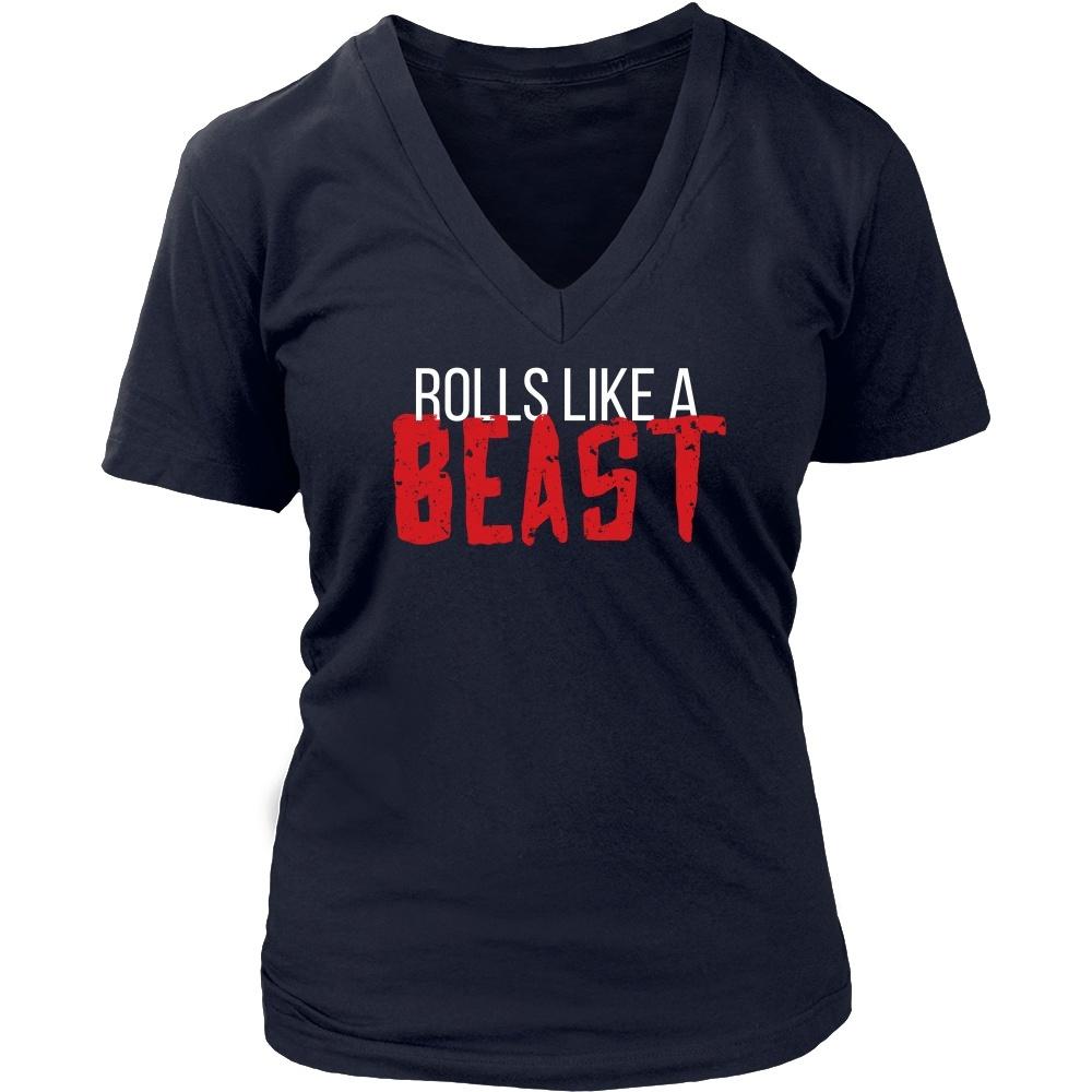 BJJ T Shirt - Rolls like a Beast-T-shirt-Teelime | shirts-hoodies-mugs