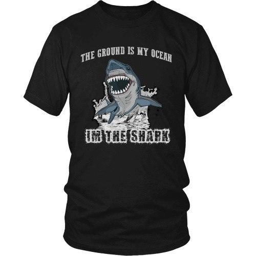 BJJ T Shirt - The ground is my ocean I'm the shark-T-shirt-Teelime | shirts-hoodies-mugs
