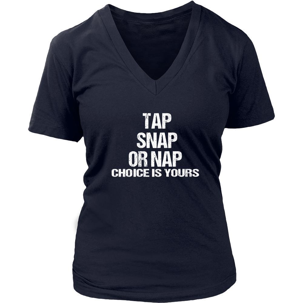 BJJ T shirts - Tap Snap or Nap White letters-T-shirt-Teelime | shirts-hoodies-mugs