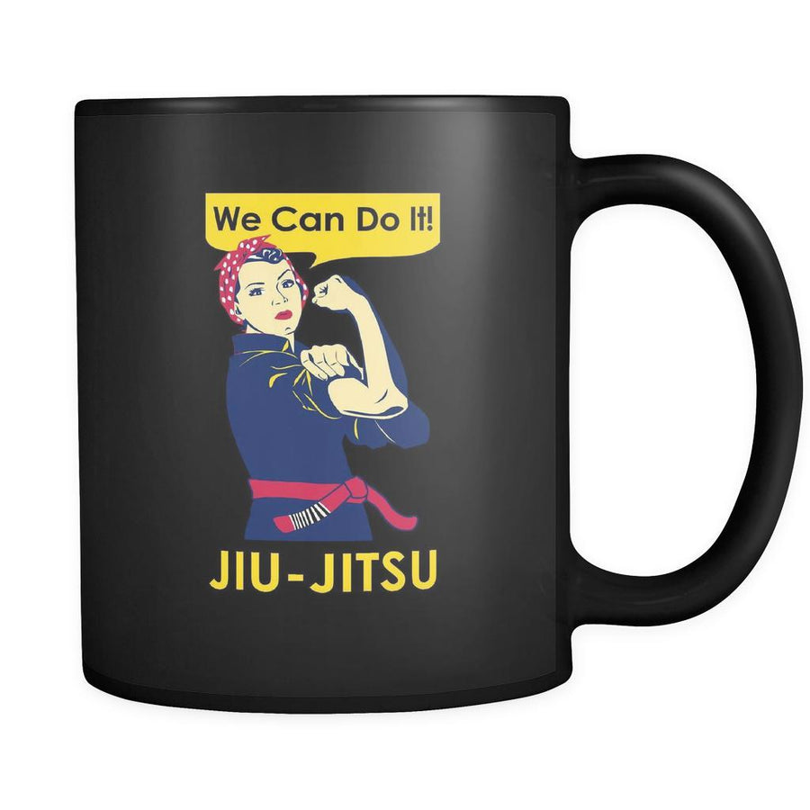 BJJ We can do it! Jiu-Jitsu 11oz Black Mug-Drinkware-Teelime | shirts-hoodies-mugs