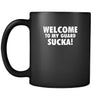 BJJ Welcome to my guard sucka! 11oz Black Mug-Drinkware-Teelime | shirts-hoodies-mugs