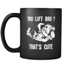 Bjj You lift bro? That's cute 11oz Black Mug-Drinkware-Teelime | shirts-hoodies-mugs