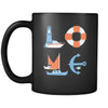 Boating / Sailing - LOVE Boating / Sailing - 11oz Black Mug-Drinkware-Teelime | shirts-hoodies-mugs