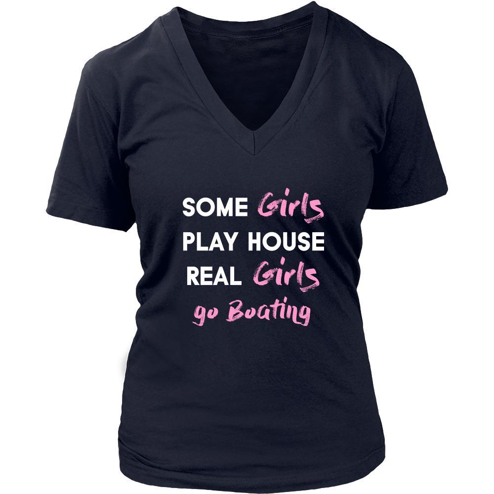Boating Shirt - Some girls play house real girls go Boating- Hobby Lady-T-shirt-Teelime | shirts-hoodies-mugs