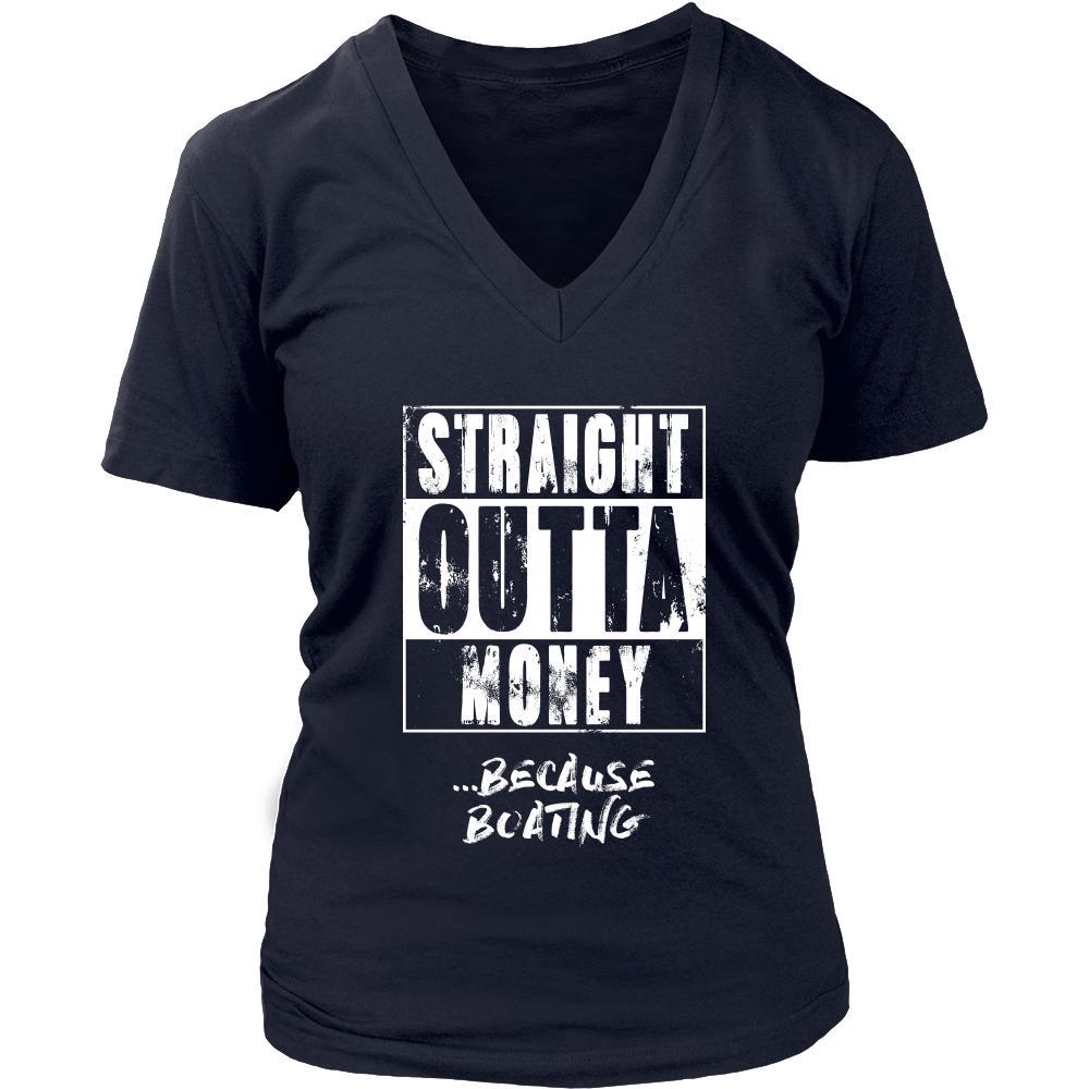 Boating Shirt - Straight outta money ...because Boating- Hobby Gift-T-shirt-Teelime | shirts-hoodies-mugs