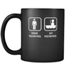 Boating - Your husband My husband - 11oz Black Mug-Drinkware-Teelime | shirts-hoodies-mugs