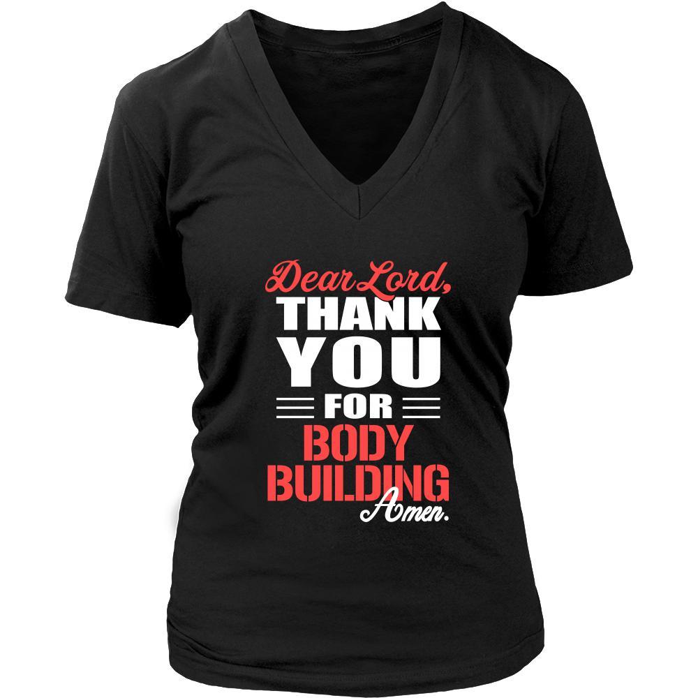 Body Building Shirt - Dear Lord, thank you for Body Building Amen- Hobby-T-shirt-Teelime | shirts-hoodies-mugs