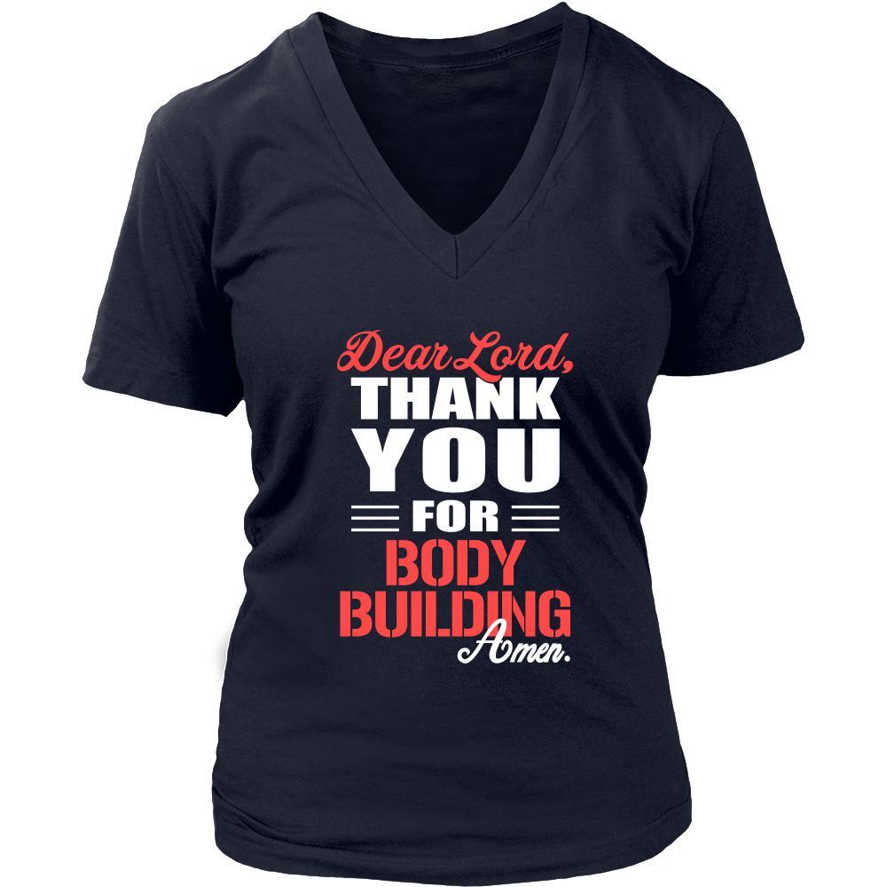 Body Building Shirt - Dear Lord, thank you for Body Building Amen- Hobby-T-shirt-Teelime | shirts-hoodies-mugs