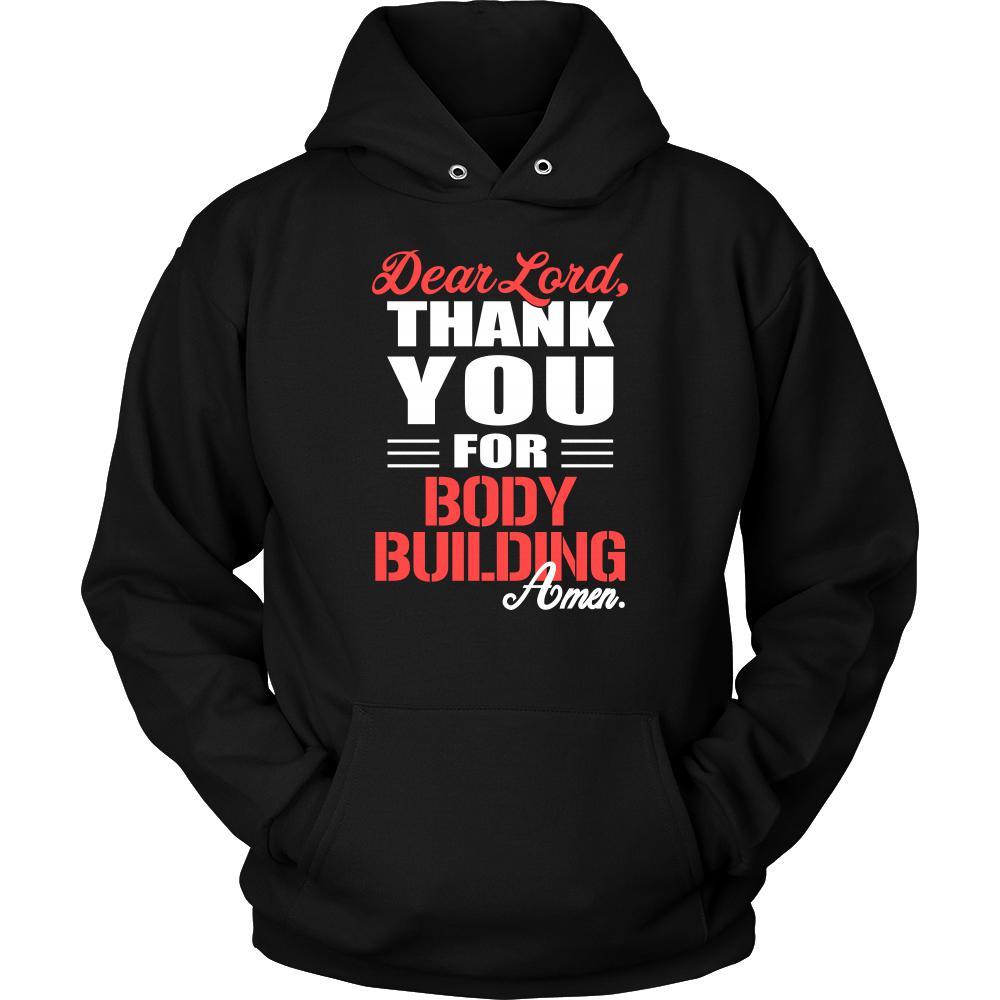 Body Building Shirt - Dear Lord, thank you for Body Building Amen- Hobby-T-shirt-Teelime | shirts-hoodies-mugs