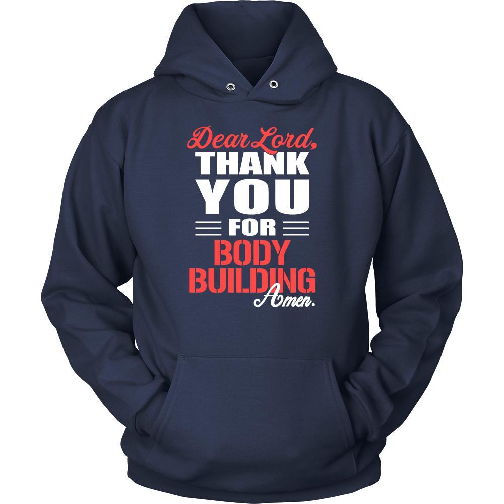 Body Building Shirt - Dear Lord, thank you for Body Building Amen- Hobby-T-shirt-Teelime | shirts-hoodies-mugs