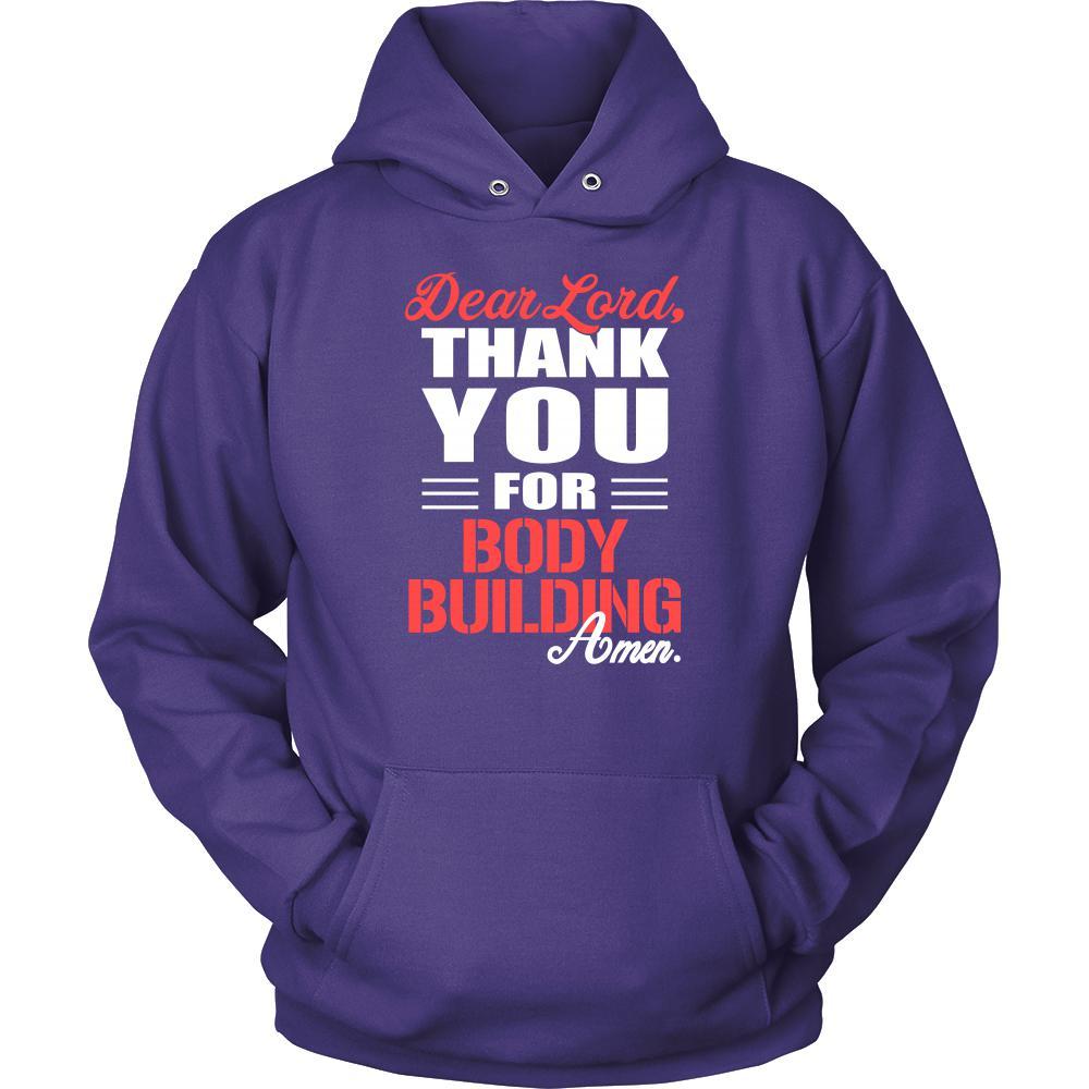 Body Building Shirt - Dear Lord, thank you for Body Building Amen- Hobby-T-shirt-Teelime | shirts-hoodies-mugs