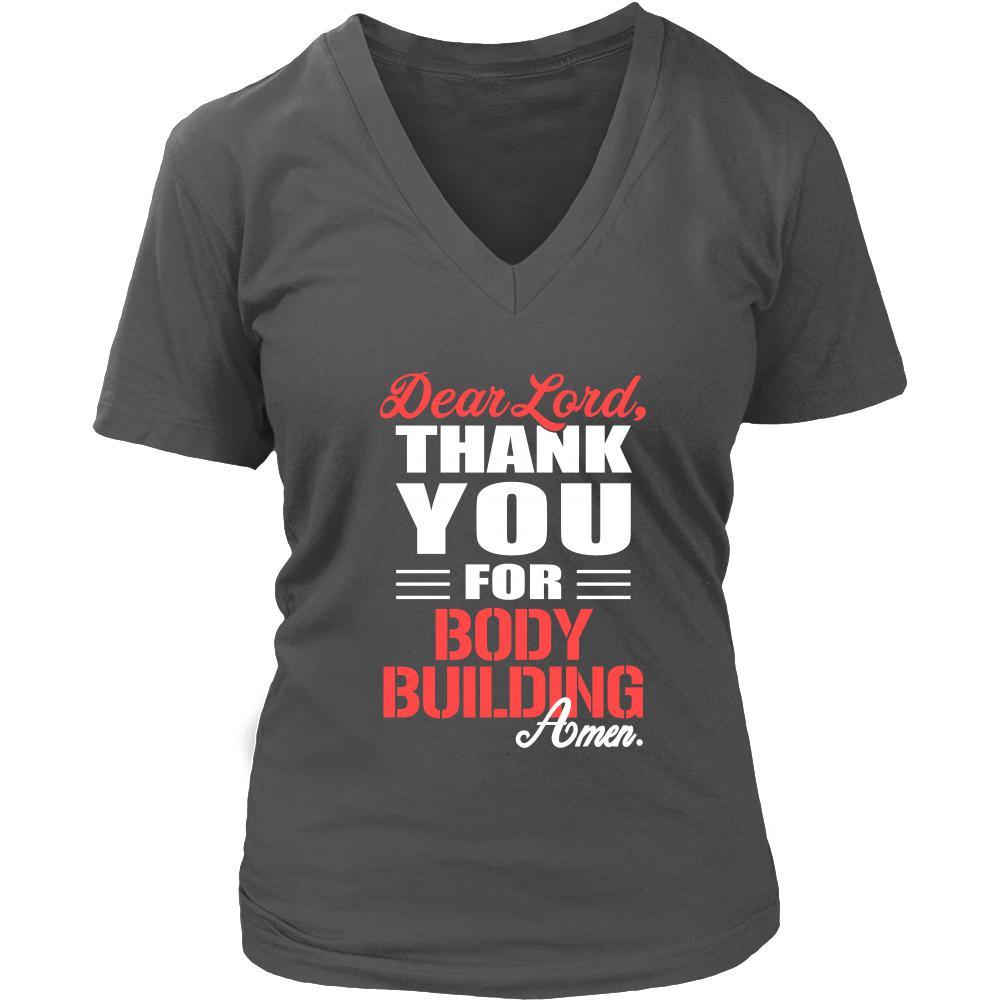 Body Building Shirt - Dear Lord, thank you for Body Building Amen- Hobby-T-shirt-Teelime | shirts-hoodies-mugs
