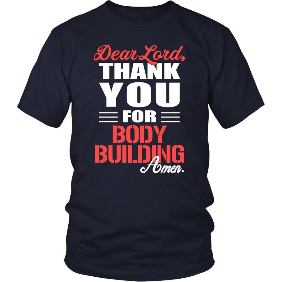 Body Building Shirt - Dear Lord, thank you for Body Building Amen- Hobby-T-shirt-Teelime | shirts-hoodies-mugs