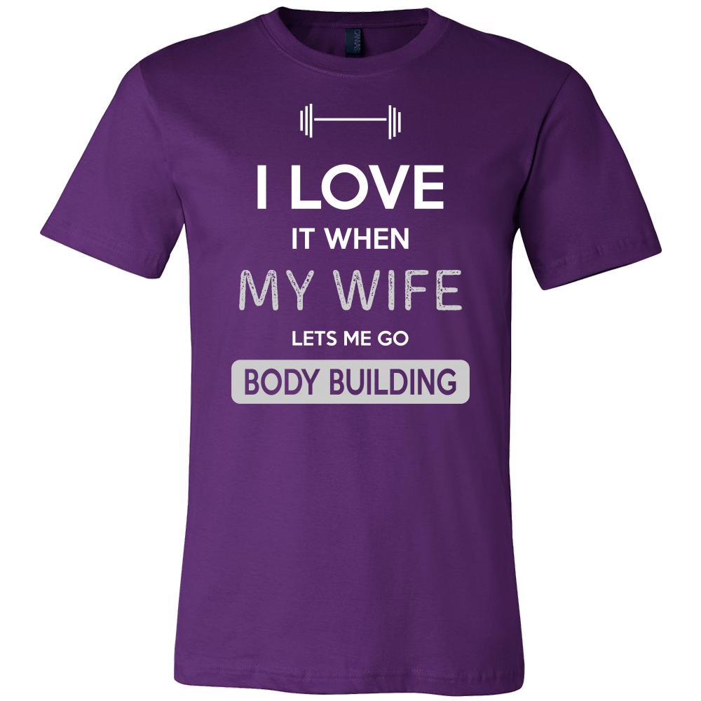 Body building Shirt - I love it when my wife lets me go Body building - Hobby Gift-T-shirt-Teelime | shirts-hoodies-mugs
