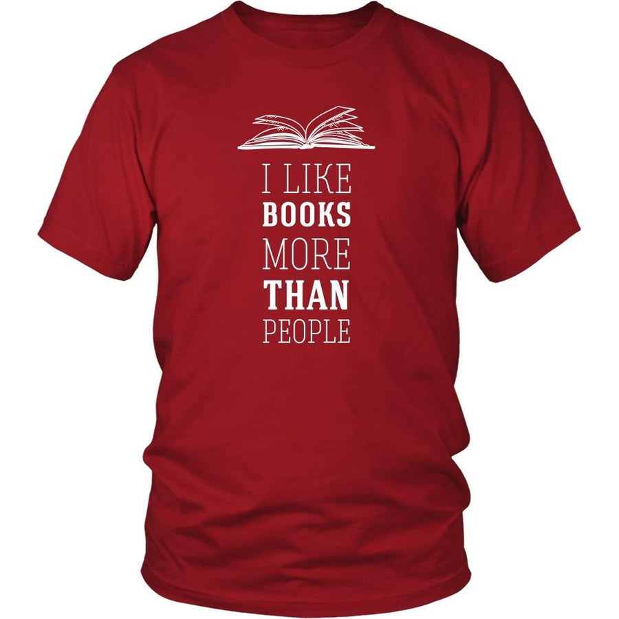 Book Reading T Shirt - I like books more than people-T-shirt-Teelime | shirts-hoodies-mugs