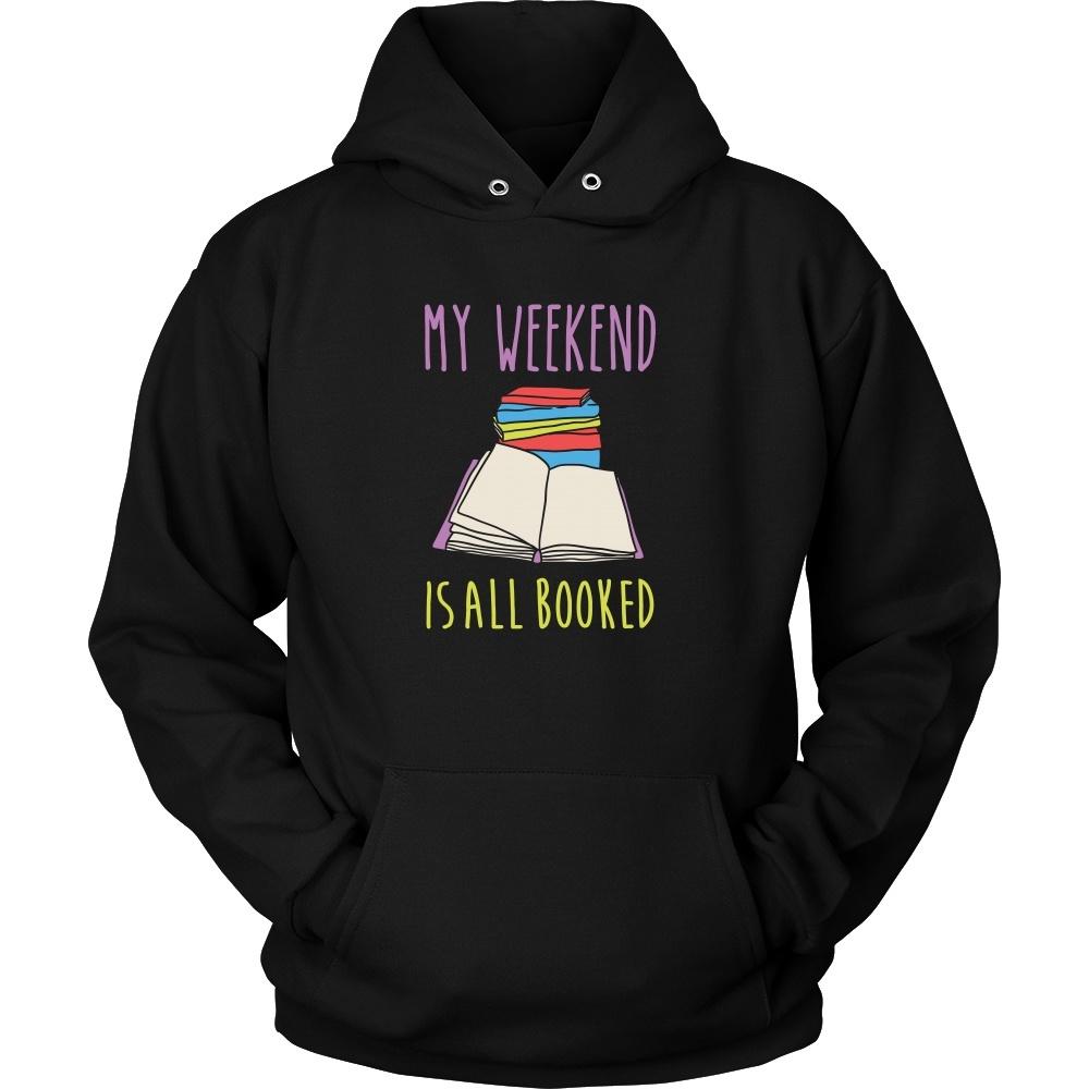 Book Reading T Shirt - My weekend is all booked-T-shirt-Teelime | shirts-hoodies-mugs