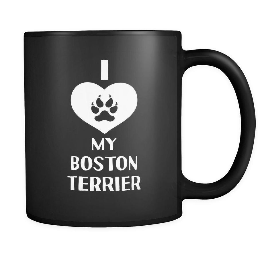 Boston Terrier I Love My Boston Terrier 11oz Black Mug-Drinkware-Teelime | shirts-hoodies-mugs