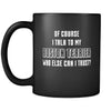 Boston Terrier I Talk To My Boston Terrier 11oz Black Mug-Drinkware-Teelime | shirts-hoodies-mugs
