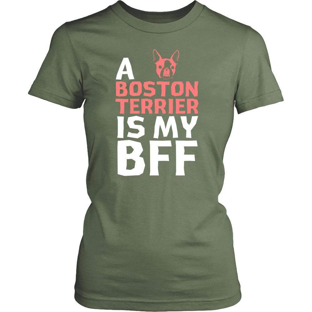 Boston terrier Shirt - a Boston terrier is my bff- Dog Lover Gift-T-shirt-Teelime | shirts-hoodies-mugs