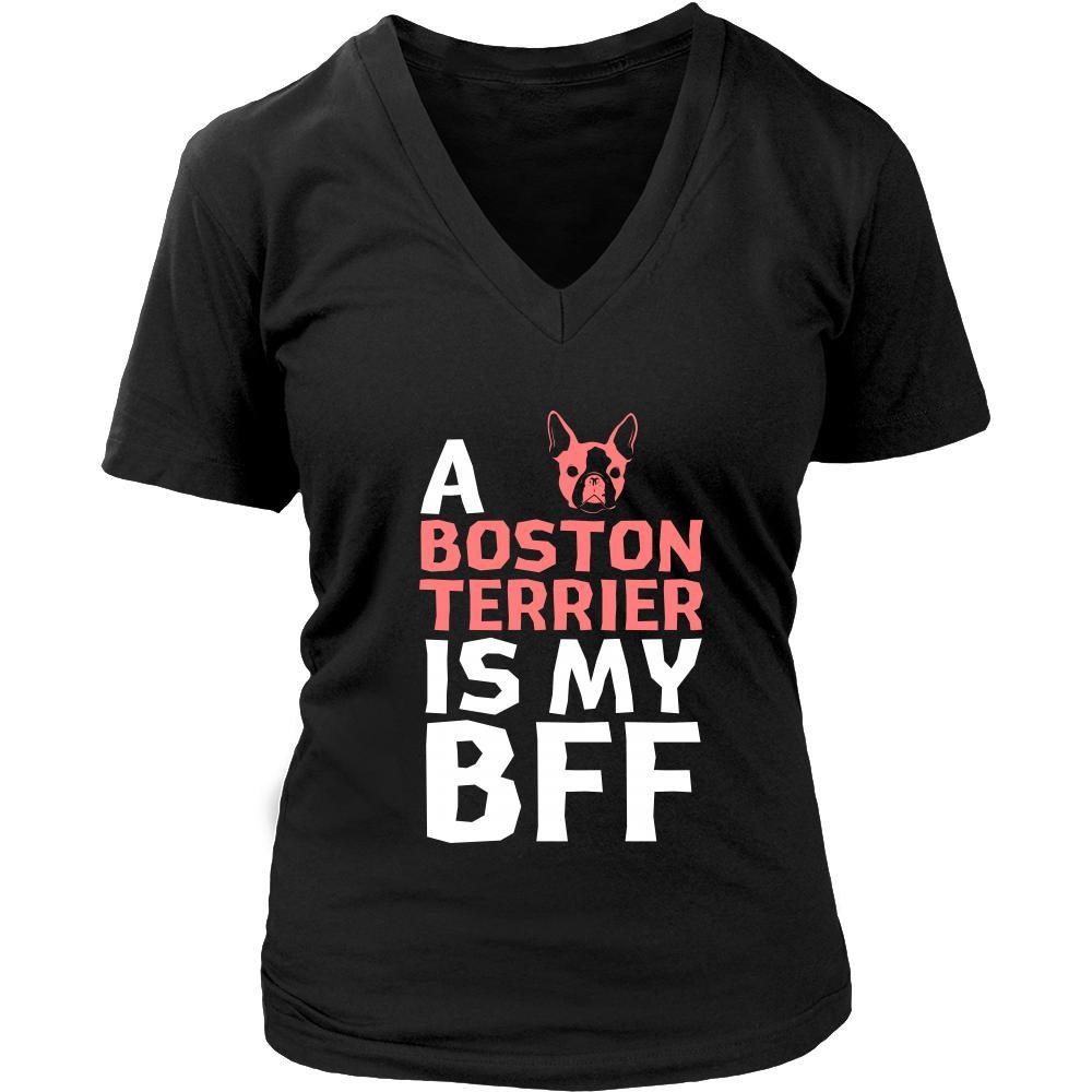 Boston terrier Shirt - a Boston terrier is my bff- Dog Lover Gift-T-shirt-Teelime | shirts-hoodies-mugs