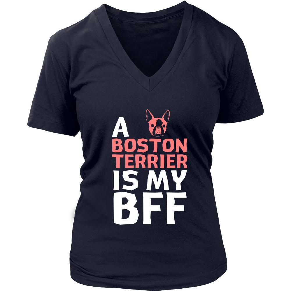 Boston terrier Shirt - a Boston terrier is my bff- Dog Lover Gift-T-shirt-Teelime | shirts-hoodies-mugs