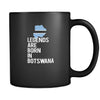 Botswana Legends are born in Botswana 11oz Black Mug-Drinkware-Teelime | shirts-hoodies-mugs