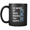 Bowling Cup- Do more of what makes you happy Bowling Hobby Gift, 11 oz Black Mug-Drinkware-Teelime | shirts-hoodies-mugs