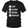 Bowling - Eat, sleep, bowl, repeat - Bowling Hobby Shirt-T-shirt-Teelime | shirts-hoodies-mugs