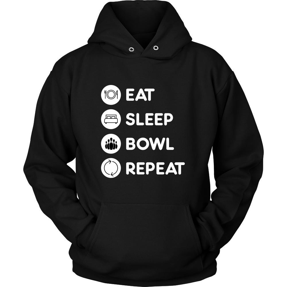 Bowling - Eat, sleep, bowl, repeat - Bowling Hobby Shirt-T-shirt-Teelime | shirts-hoodies-mugs