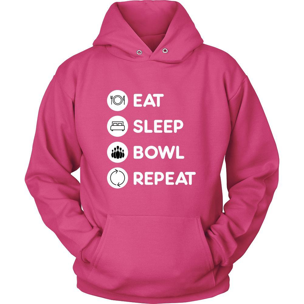 Bowling - Eat, sleep, bowl, repeat - Bowling Hobby Shirt-T-shirt-Teelime | shirts-hoodies-mugs