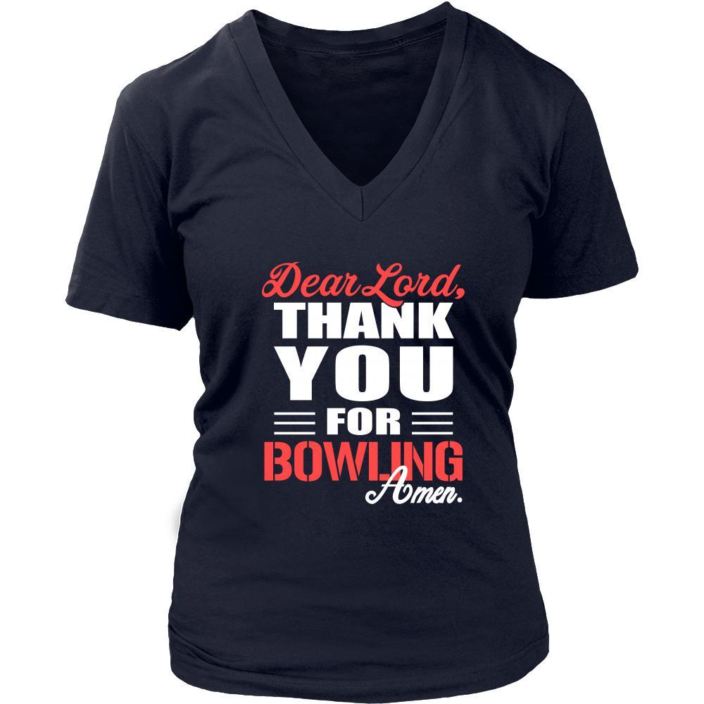 Bowling Shirt - Dear Lord, thank you for Bowling Amen- Hobby-T-shirt-Teelime | shirts-hoodies-mugs
