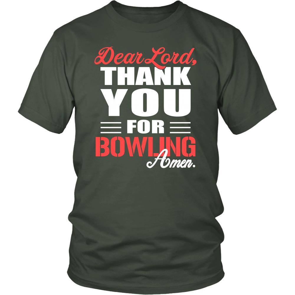 Bowling Shirt - Dear Lord, thank you for Bowling Amen- Hobby-T-shirt-Teelime | shirts-hoodies-mugs