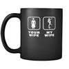 Bowling - Your wife My wife - 11oz Black Mug-Drinkware-Teelime | shirts-hoodies-mugs