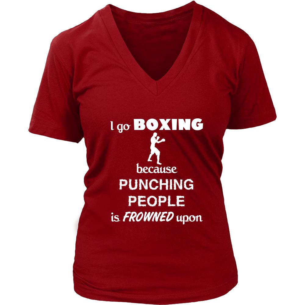 Box - I go Boxing because punching people is frowned upon - Sport Shirt-T-shirt-Teelime | shirts-hoodies-mugs