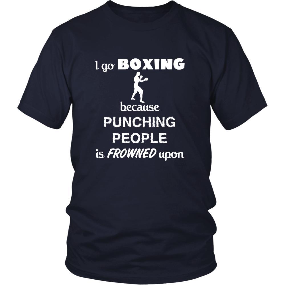 Box - I go Boxing because punching people is frowned upon - Sport Shirt-T-shirt-Teelime | shirts-hoodies-mugs