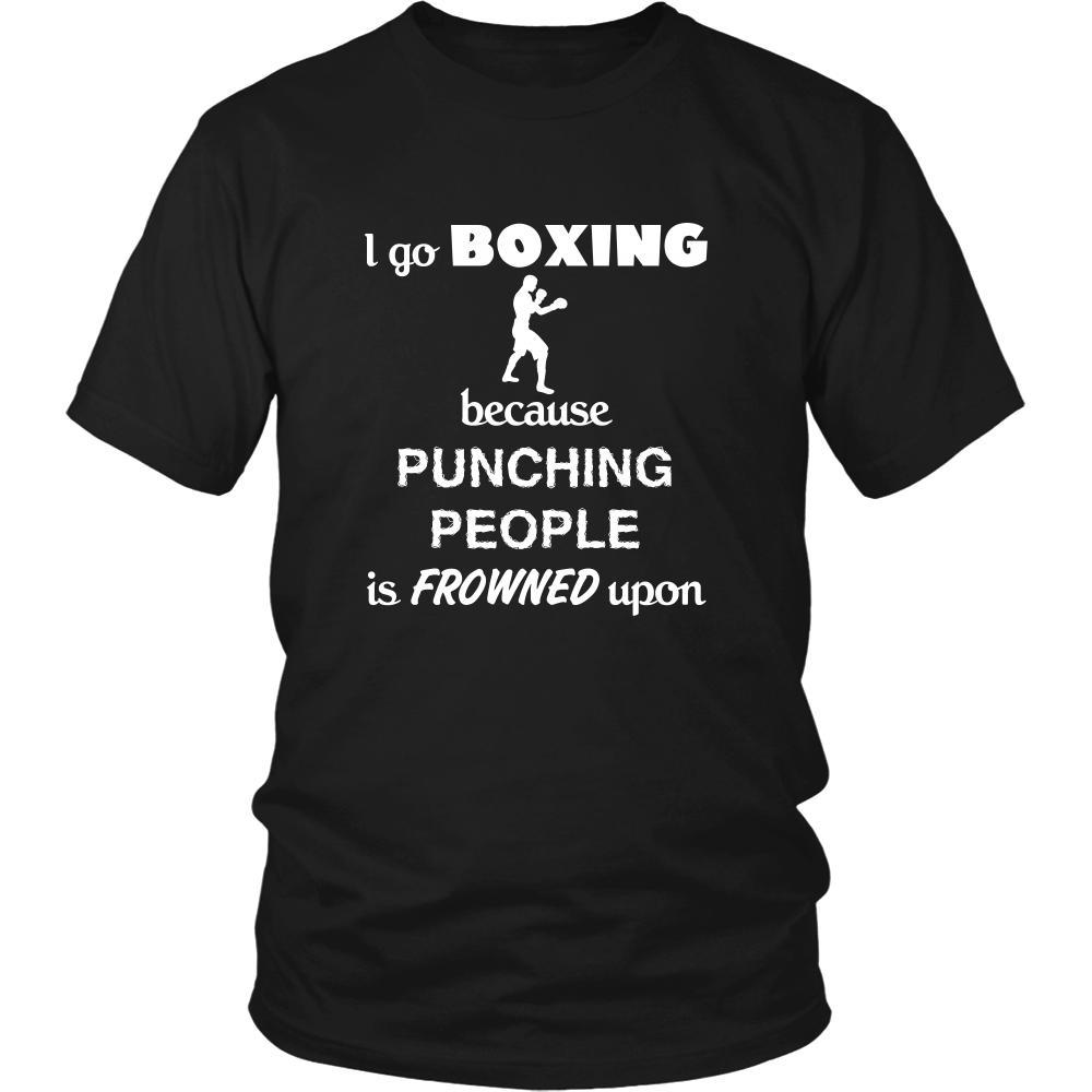 Box - I go Boxing because punching people is frowned upon - Sport Shirt-T-shirt-Teelime | shirts-hoodies-mugs