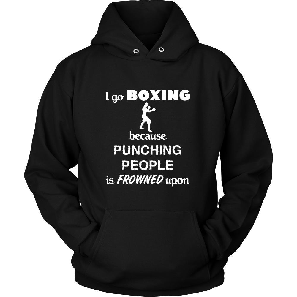 Box - I go Boxing because punching people is frowned upon - Sport Shirt-T-shirt-Teelime | shirts-hoodies-mugs