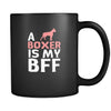 Boxer a Boxer is my bff 11oz Black Mug-Drinkware-Teelime | shirts-hoodies-mugs